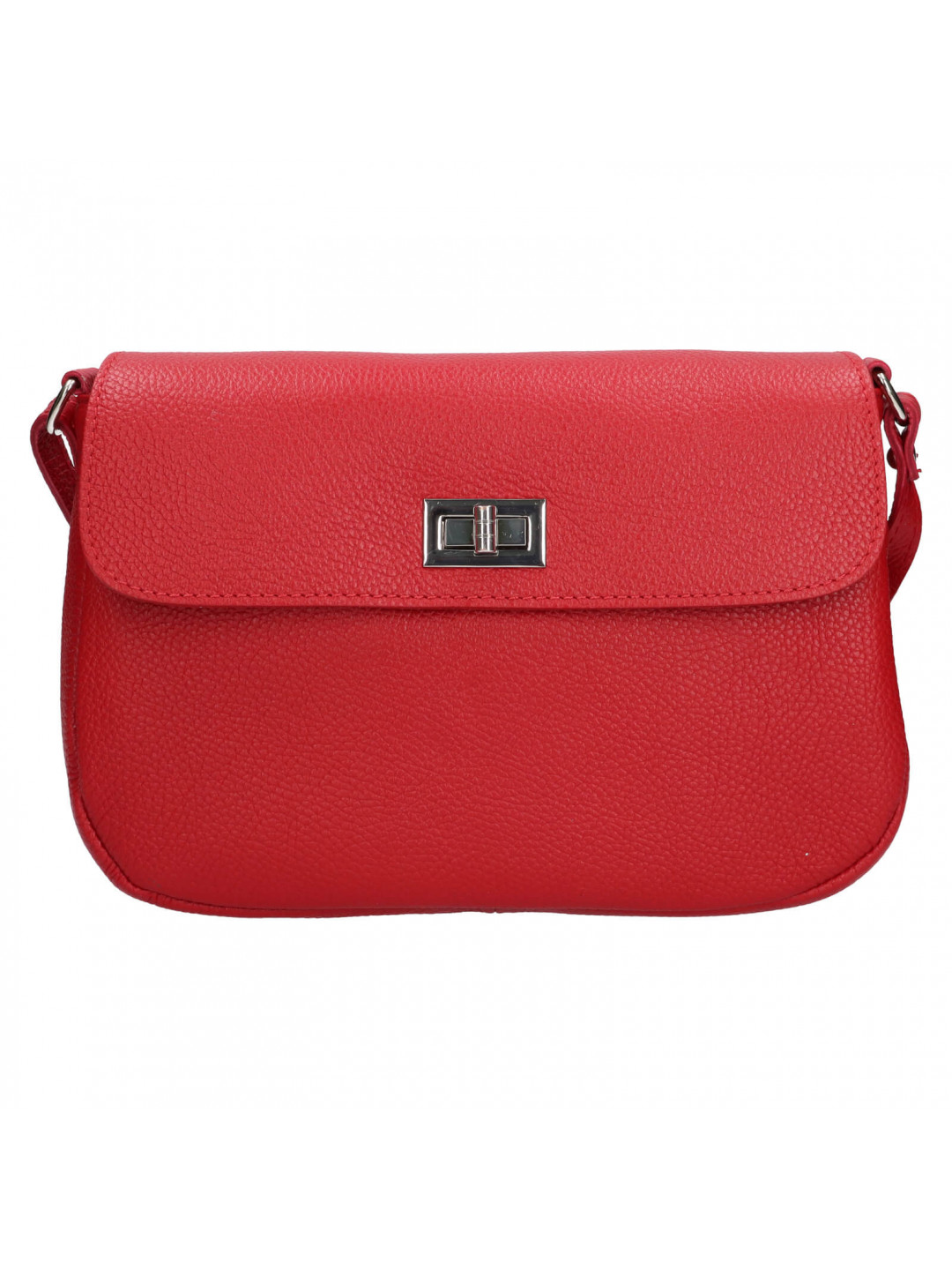 Dámská kožená crossbody kabelka Italia Arabela – červená